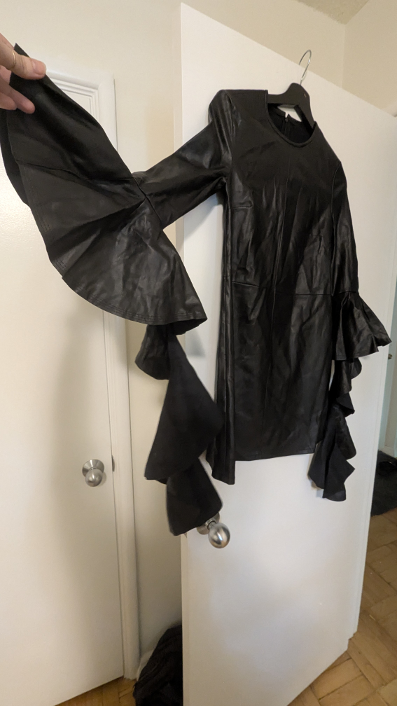 Ellery Lambskin Black Mini Dress - Size S - photo 4
