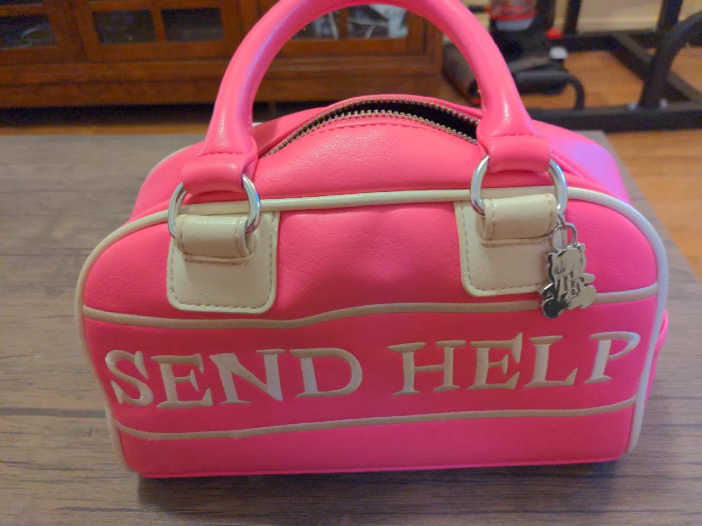 SEND HELP Pink Mini Bowling Bag