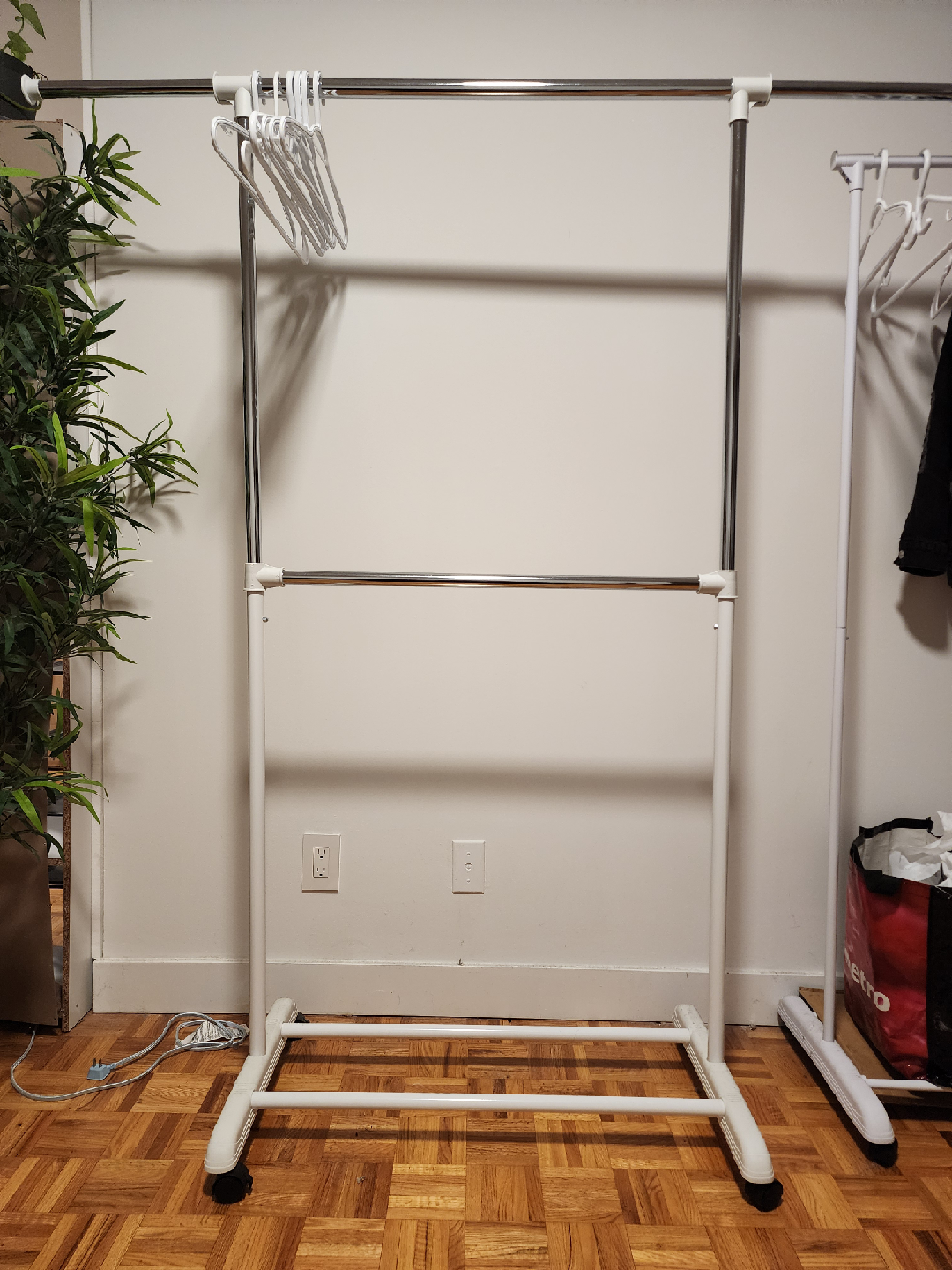 Adjustable Clothing Rack - White - photo 2