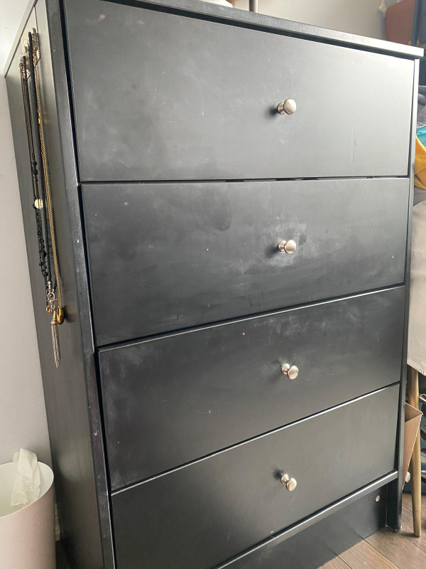 Black 4-Drawer Dresser - photo 3