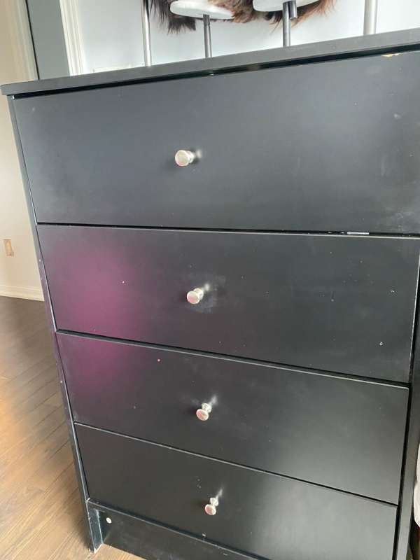 Black 4-Drawer Dresser - photo 4