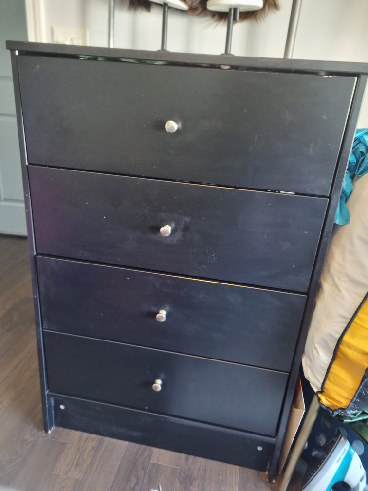 Black 4-Drawer Dresser - photo 5