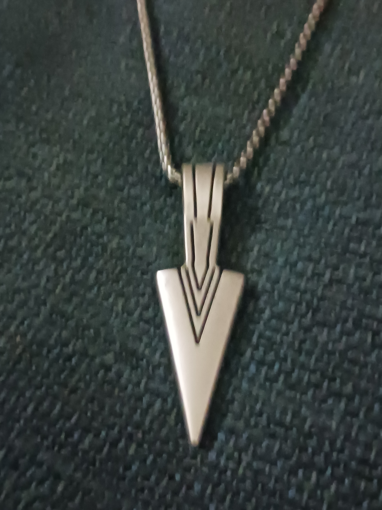 Silver Arrowhead Pendant Necklace