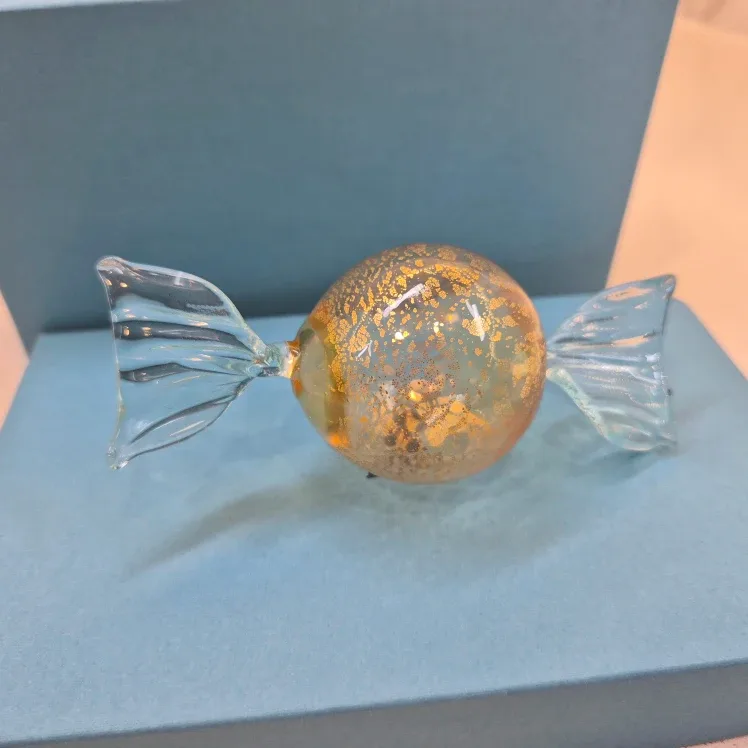 Art Glass Candies 3 Hand Blown 24k gold image indicator(4)