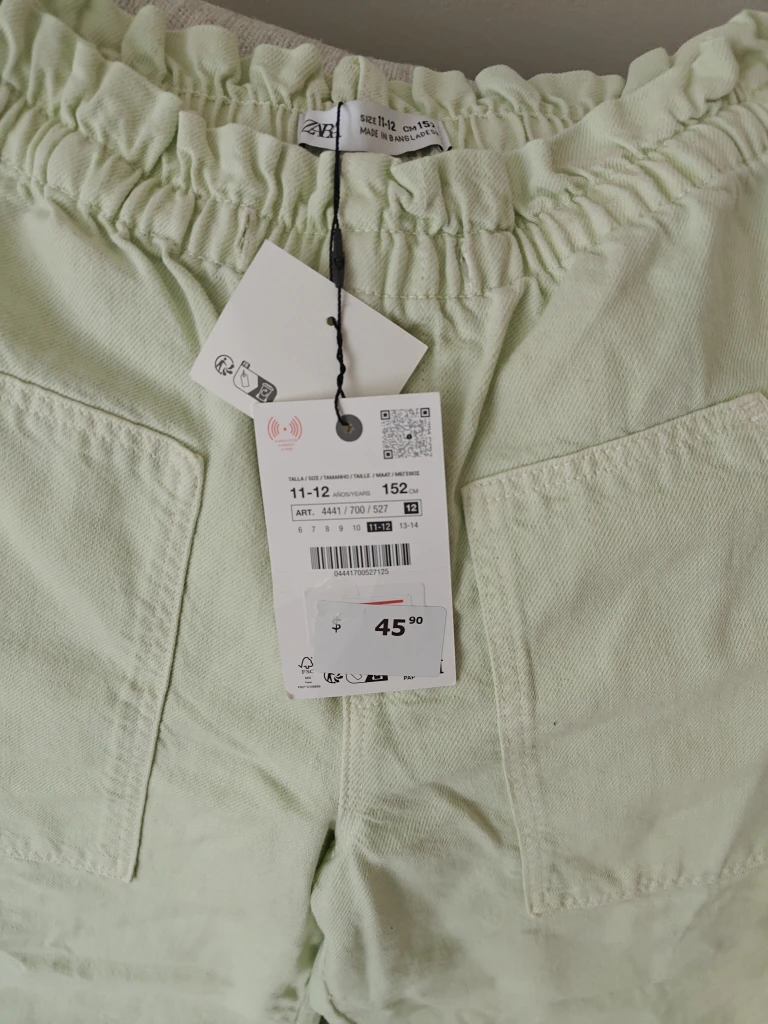 Zara Kids Light Green Pants (Size 11-12) - New with Tags! - photo 2