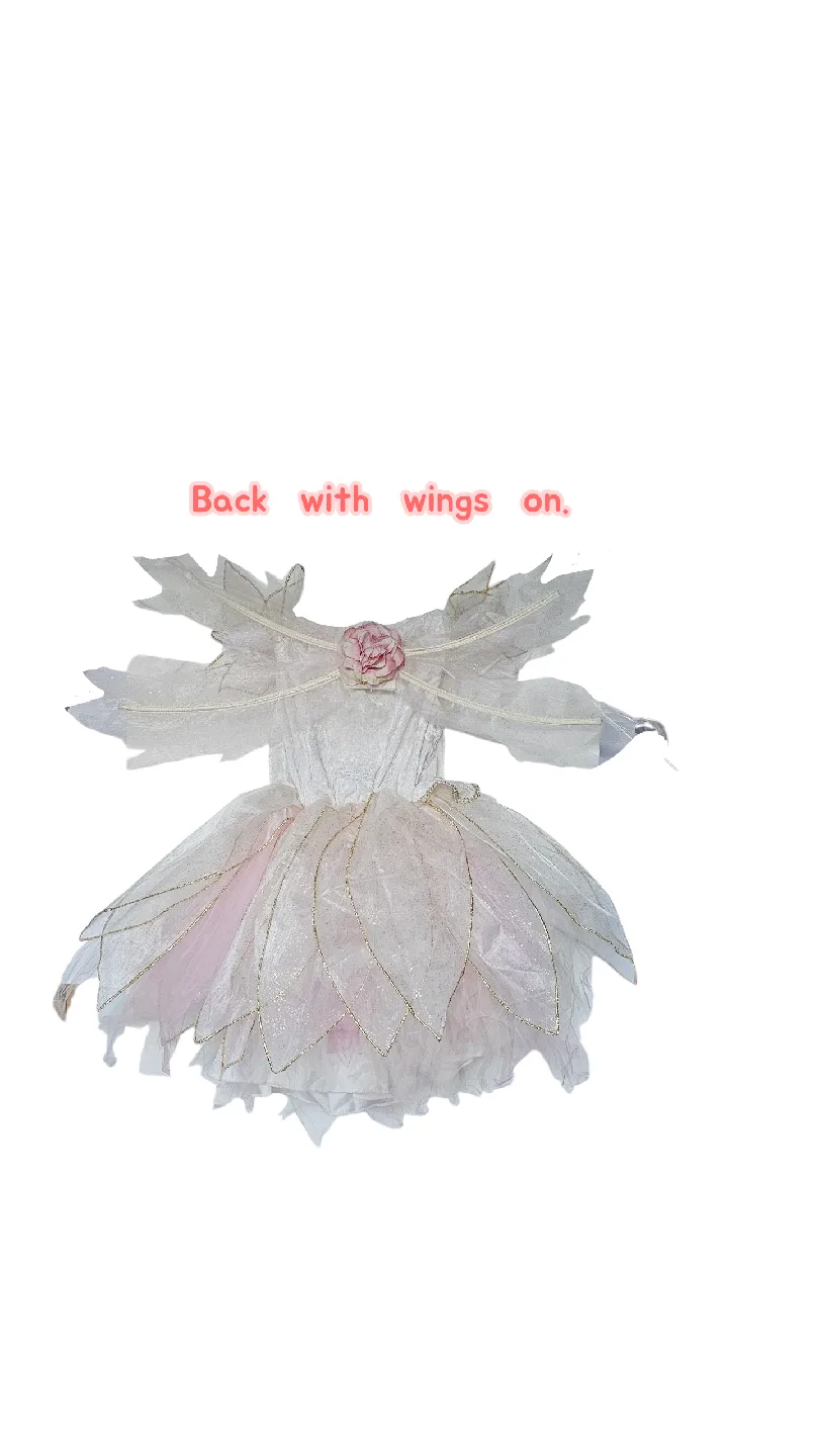 Unicorn Fairy Princess Halloween Costume w Wings & Headband image indicator(7)