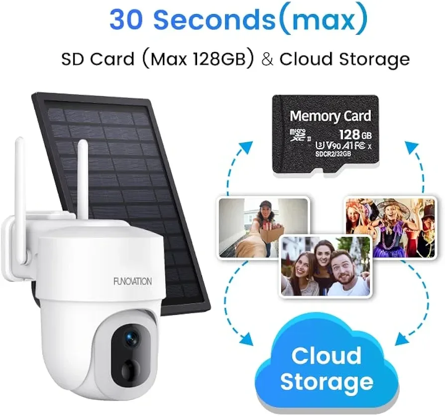 FUNOVATION Outdoor Security Camera - Wireless & Solar Powered image indicator(3)