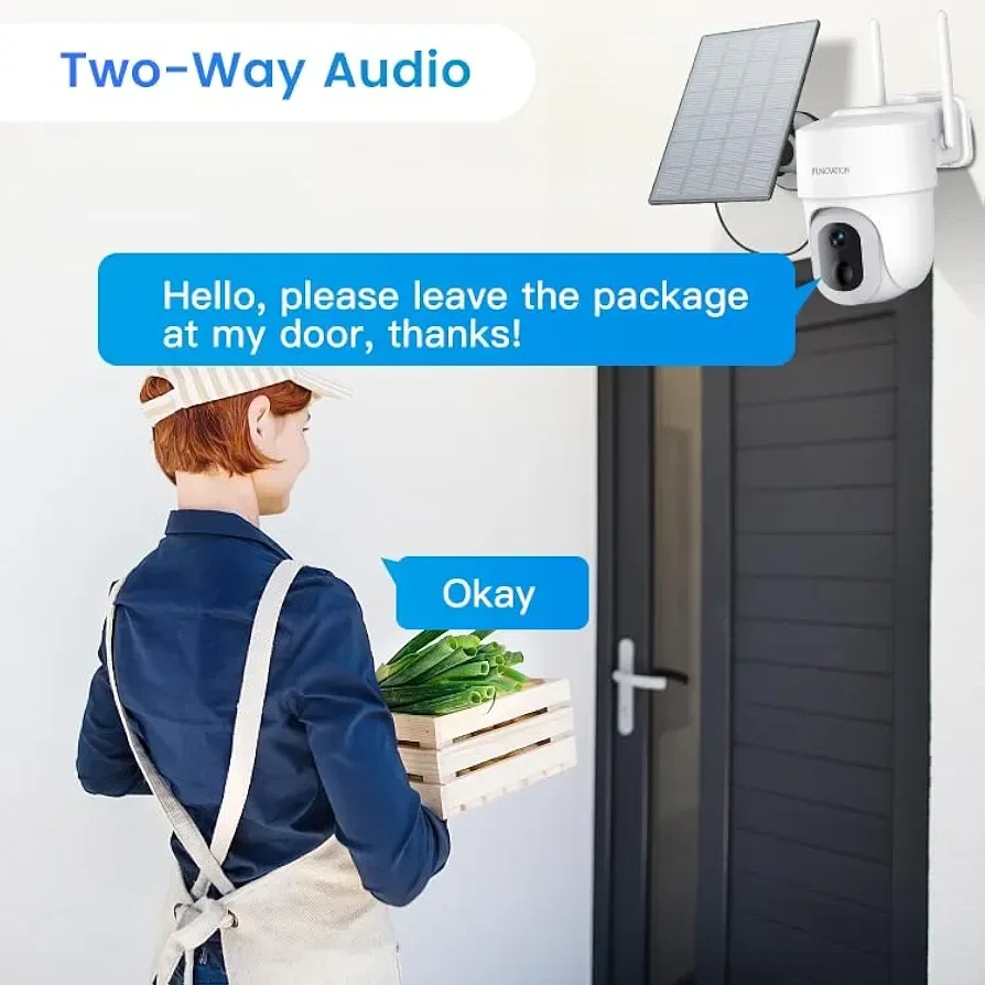 FUNOVATION Outdoor Security Camera - Wireless & Solar Powered image indicator(6)