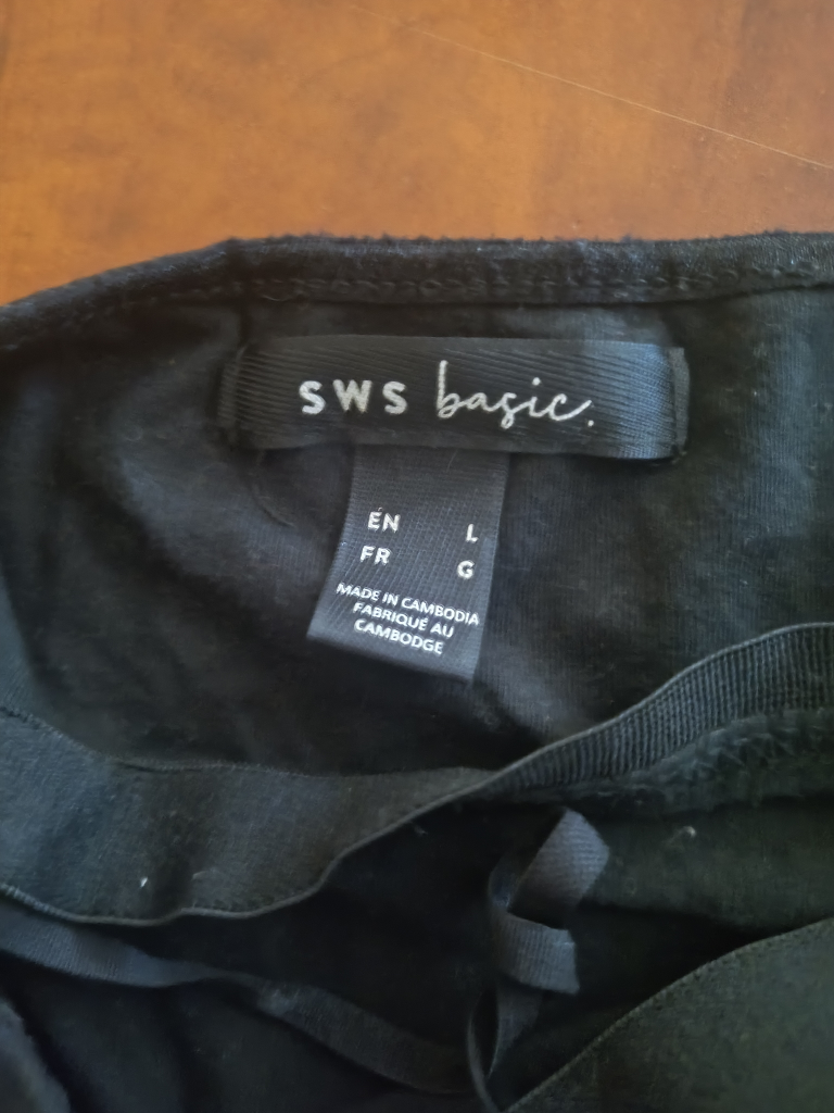SWS Basic Black Tank Top - Size L - photo 2