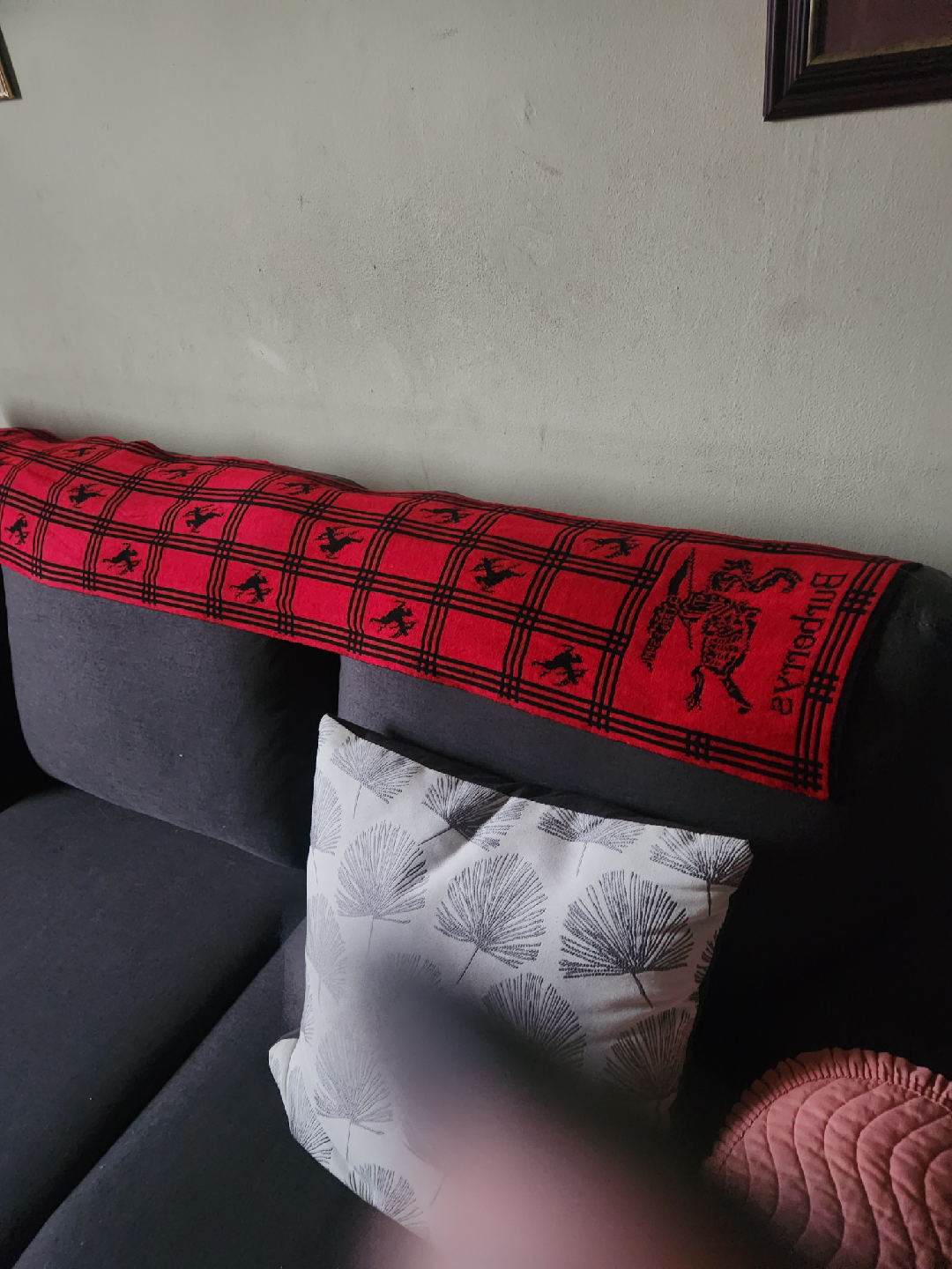 Burberrys Red & Black Wool Scarf - photo 4