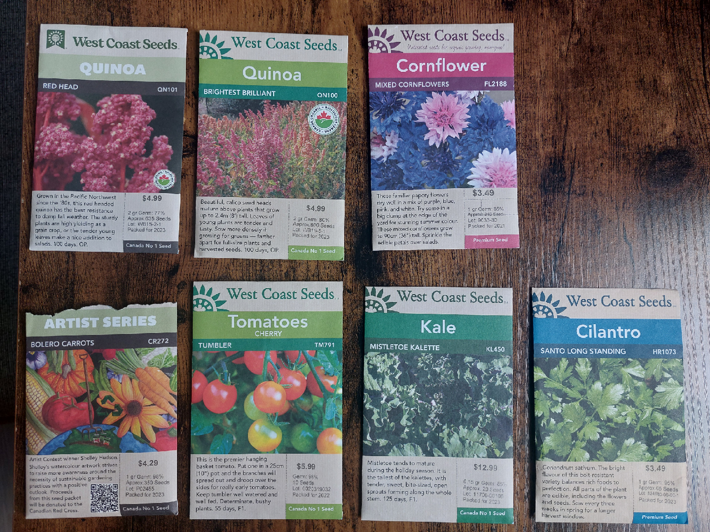 Free West Coast Seeds Packs