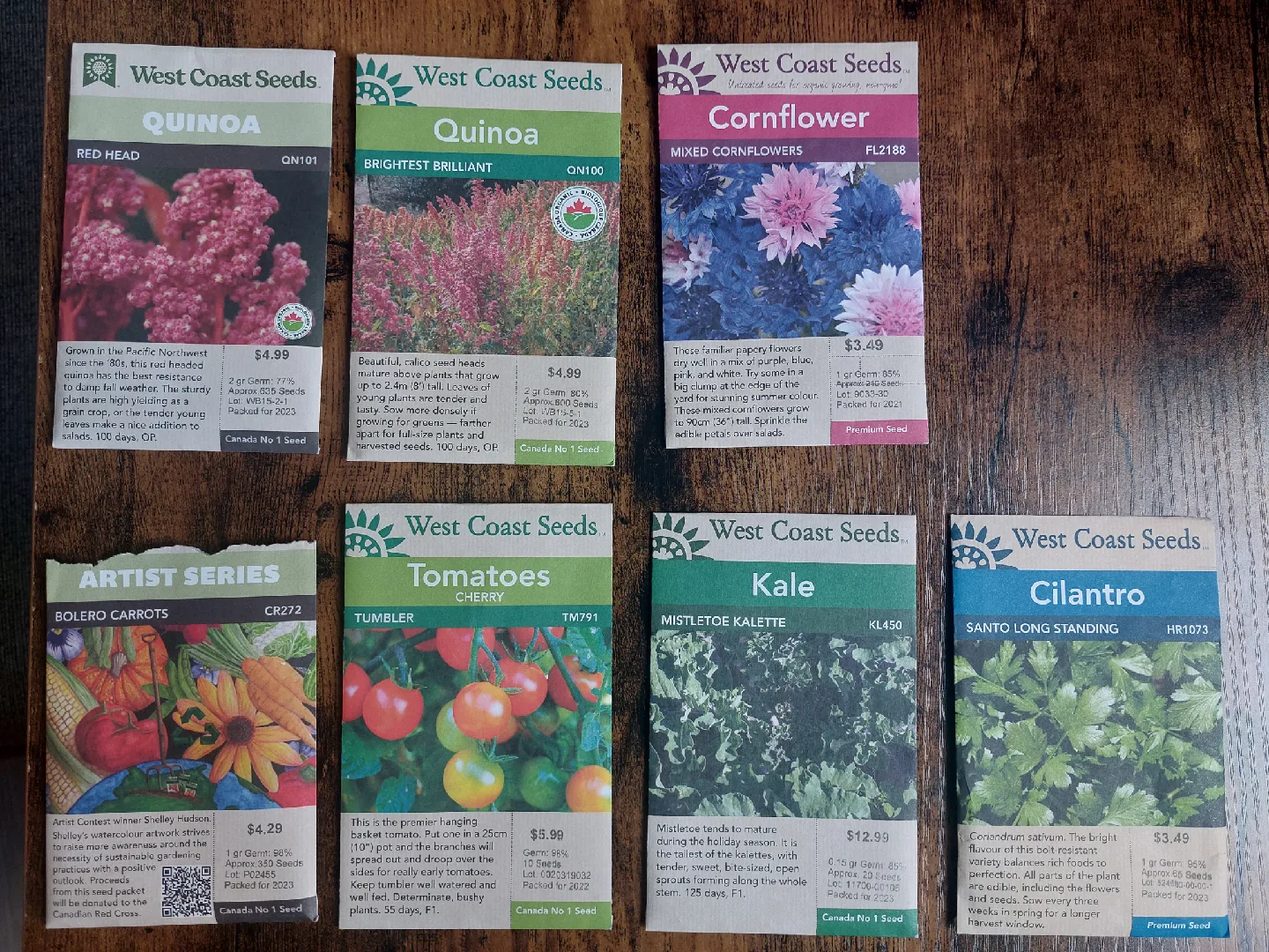 Free West Coast Seeds Packs