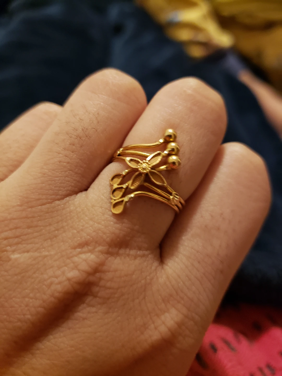 Gold Floral Ring