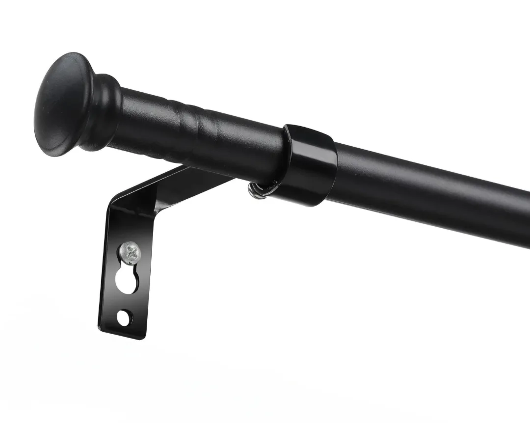 Black Curtain Rod  23"-66", 5/8" Diameter image indicator(2)