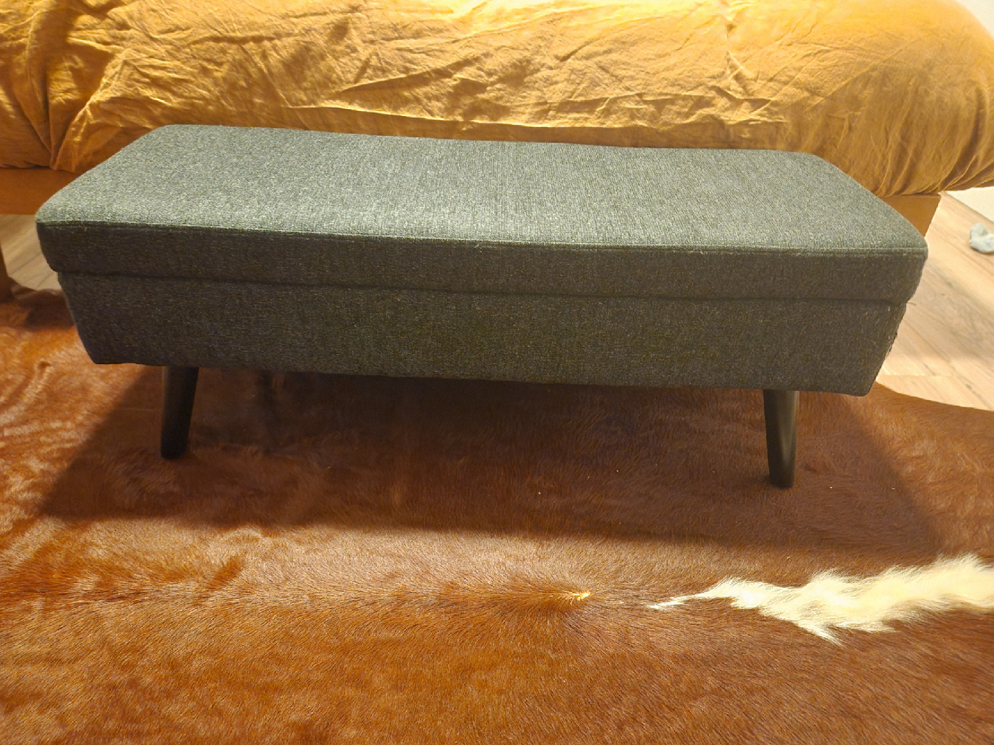 Grey Storage Ottoman Bench - photo 2