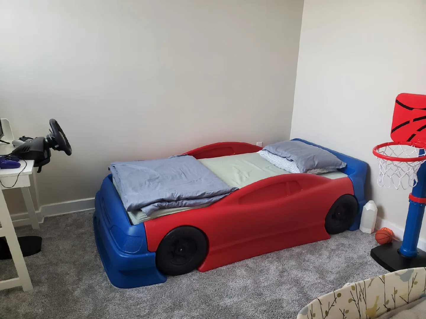 Red & Blue Car Bed - Kids thumbnail