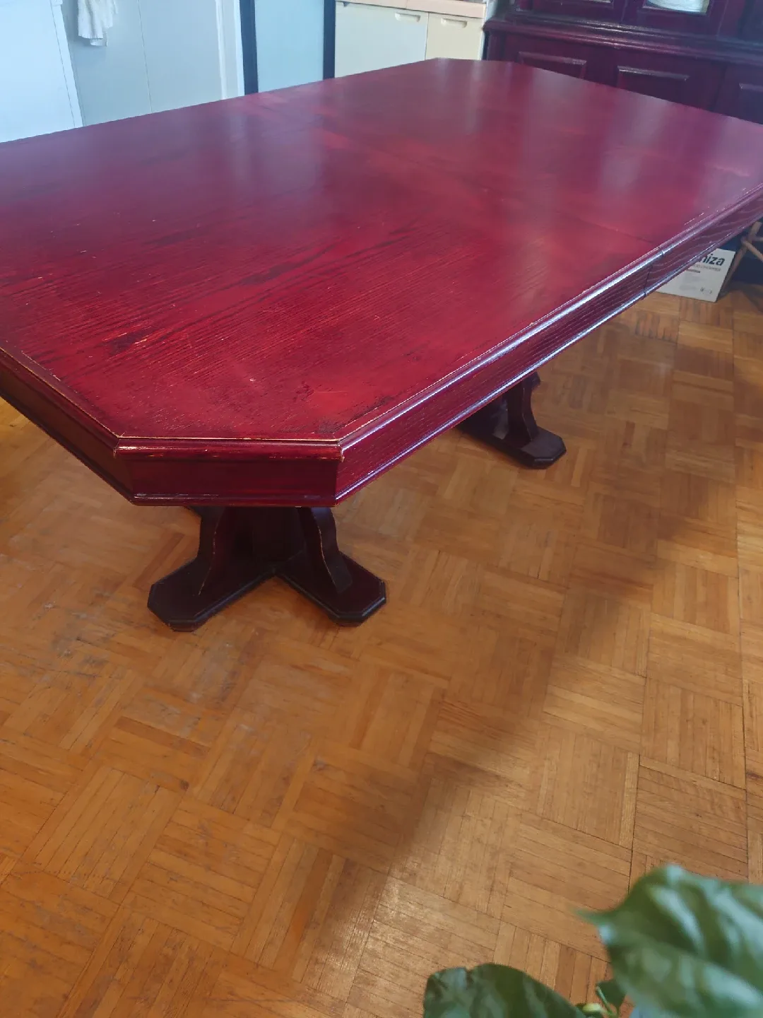 Red Wood Dining Table thumbnail