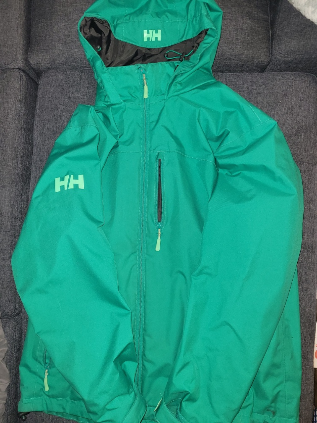 Helly Hansen Green Rain Jacket