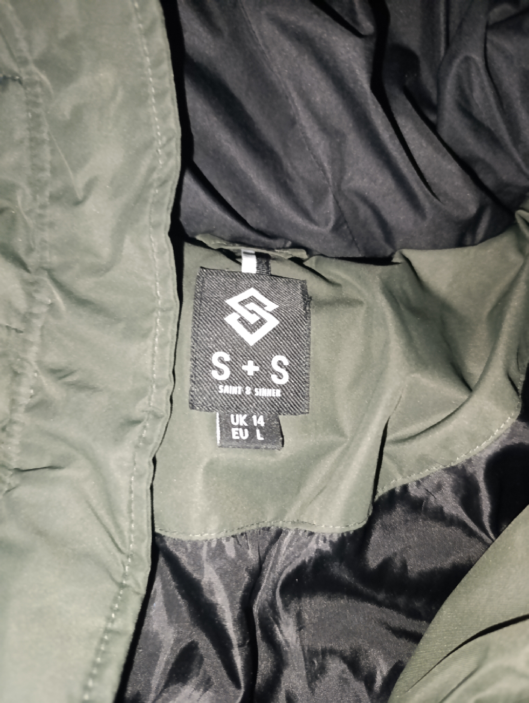 🥕 Saint & Sinner Olive Green Puffer Coat - photo 4
