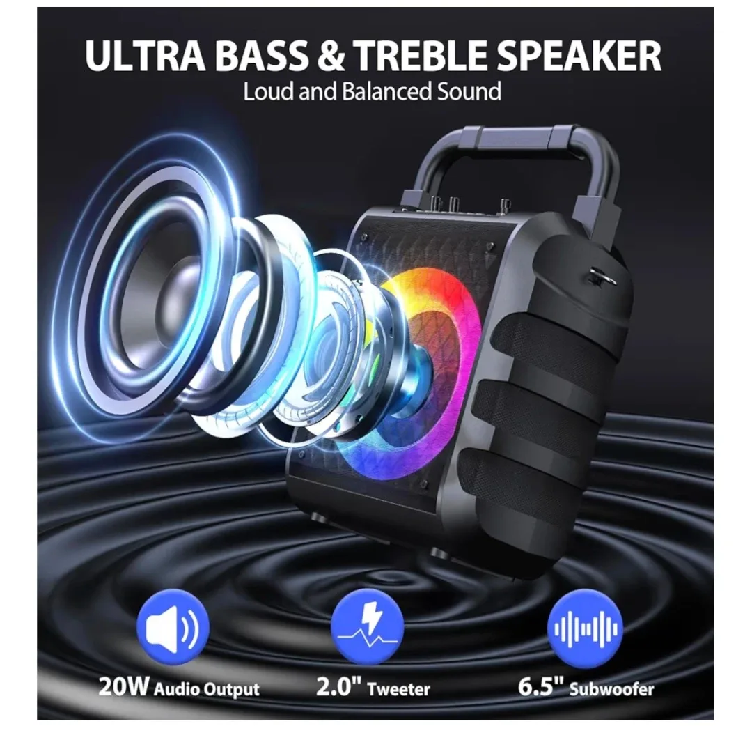 BRAND NEW SEALSD - Karaoke Machine with 2 Wireless Microphones image indicator(2)