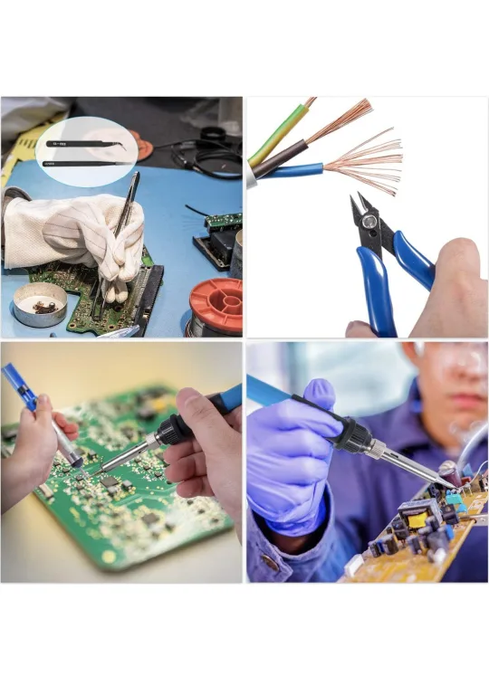 Soldering Iron Kit with Desoldering Pump image indicator(7)