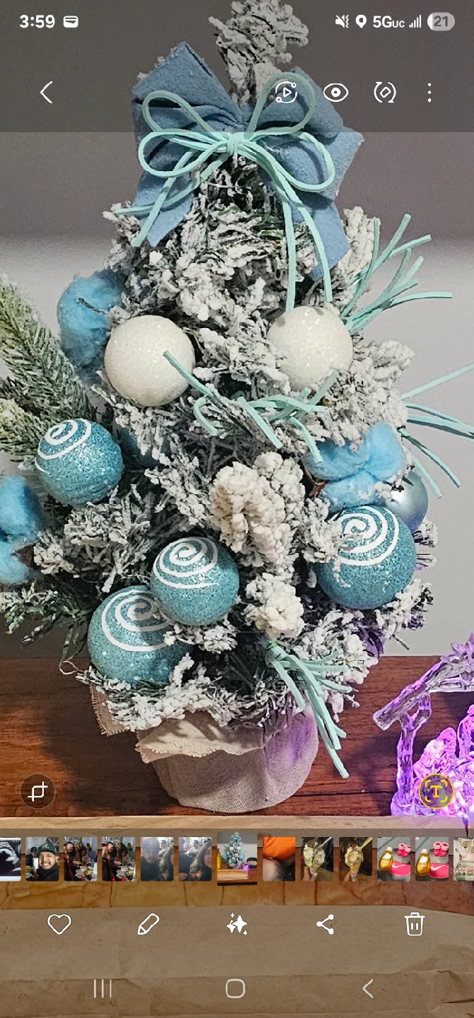 Mini Blue Christmas Tree 40cm image indicator(3)