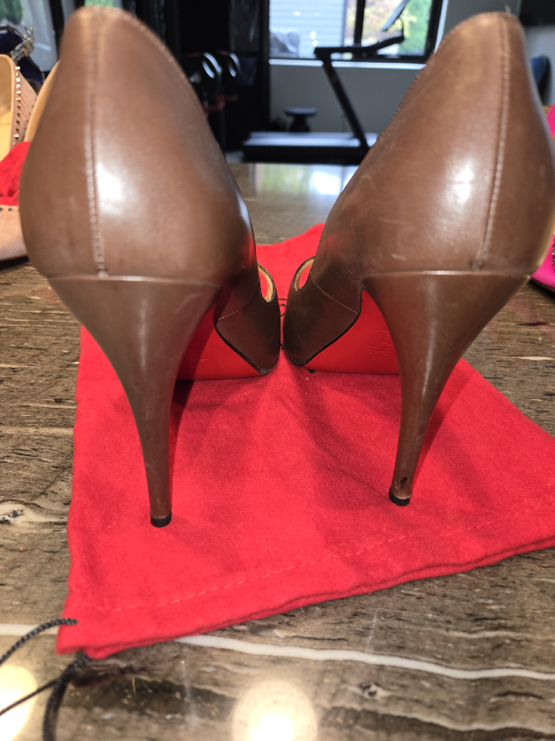 Christian Louboutin Brown Leather Heels, Size 41 - photo 4