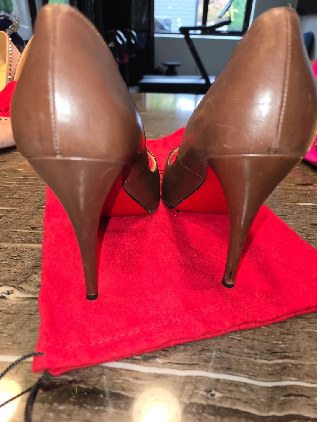 Christian Louboutin Brown Leather Heels, Size 41 image indicator(4)