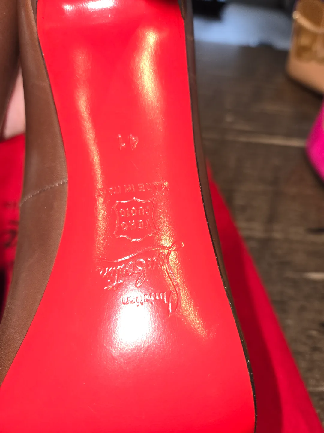 Christian Louboutin Brown Leather Heels, Size 41 image indicator(6)