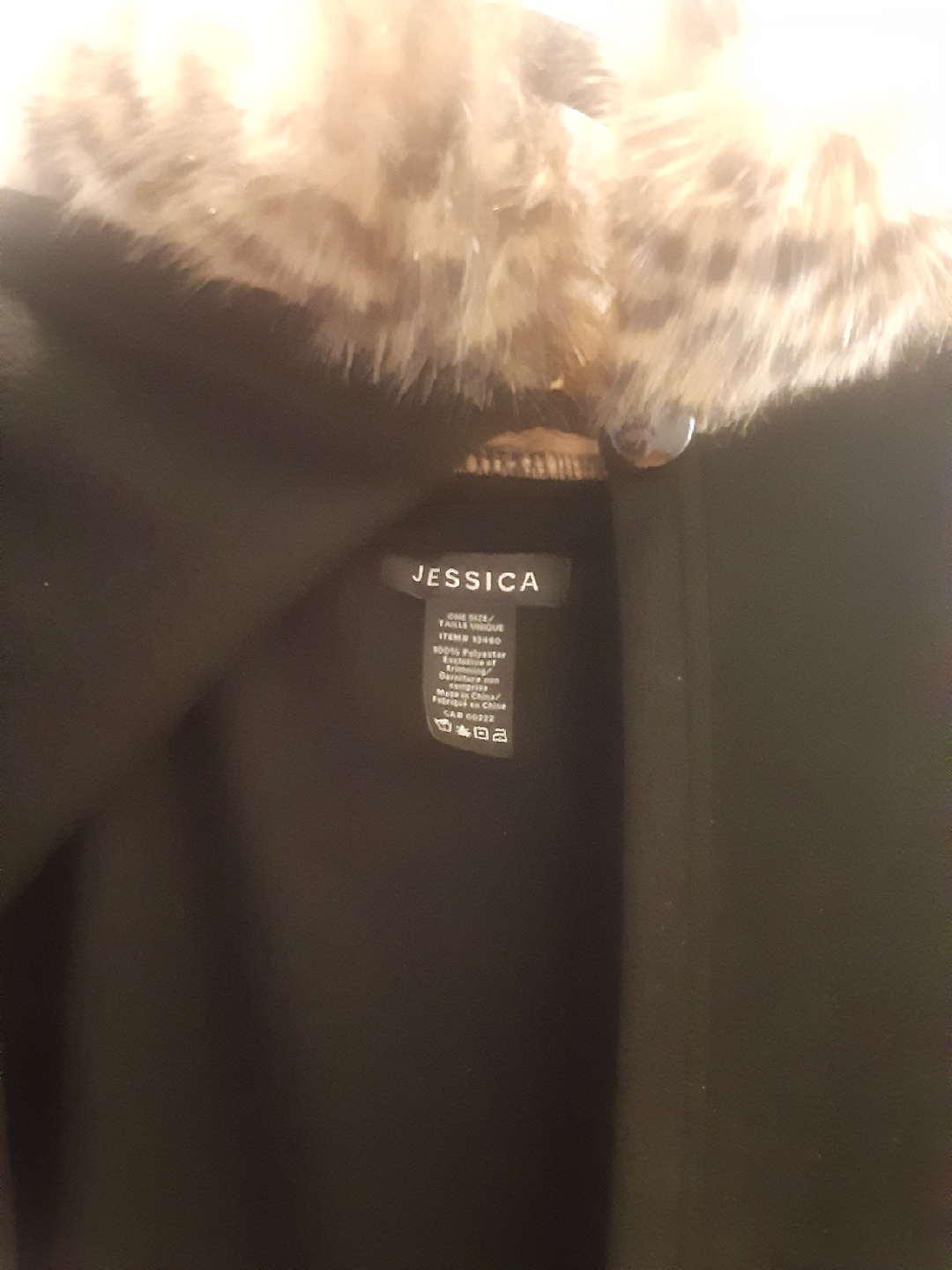 Jessica Black Polyester Cape - One Size - photo 5