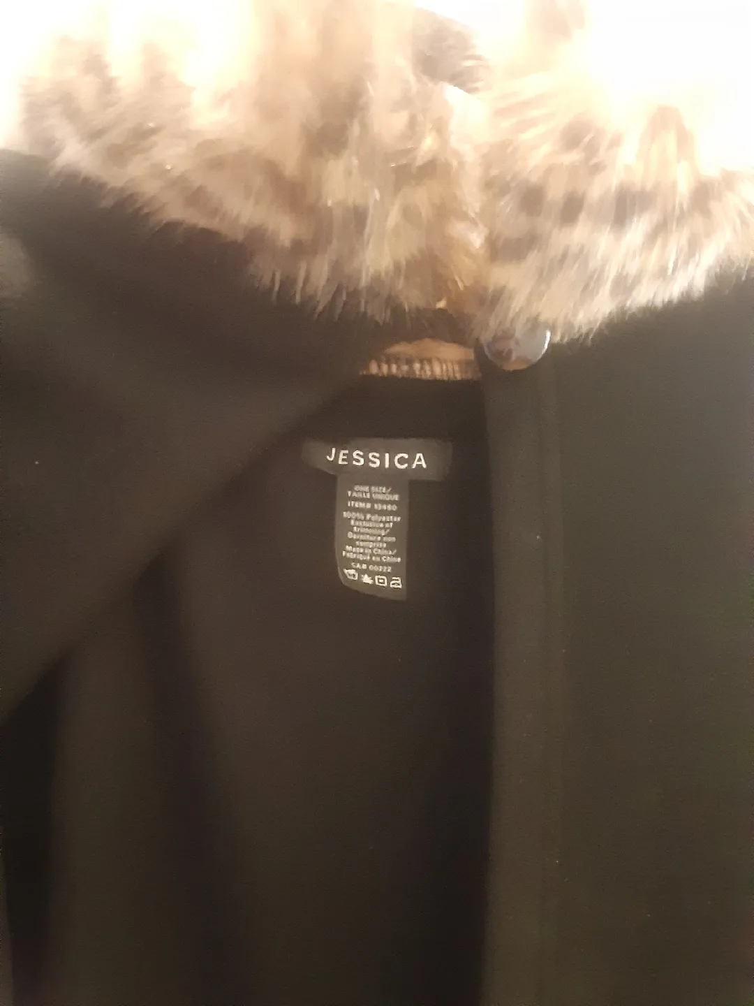 Jessica Black Polyester Cape - One Size image indicator(5)