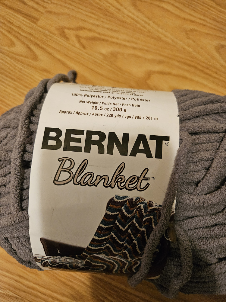 Bernat Blanket Yarn - Dark Grey