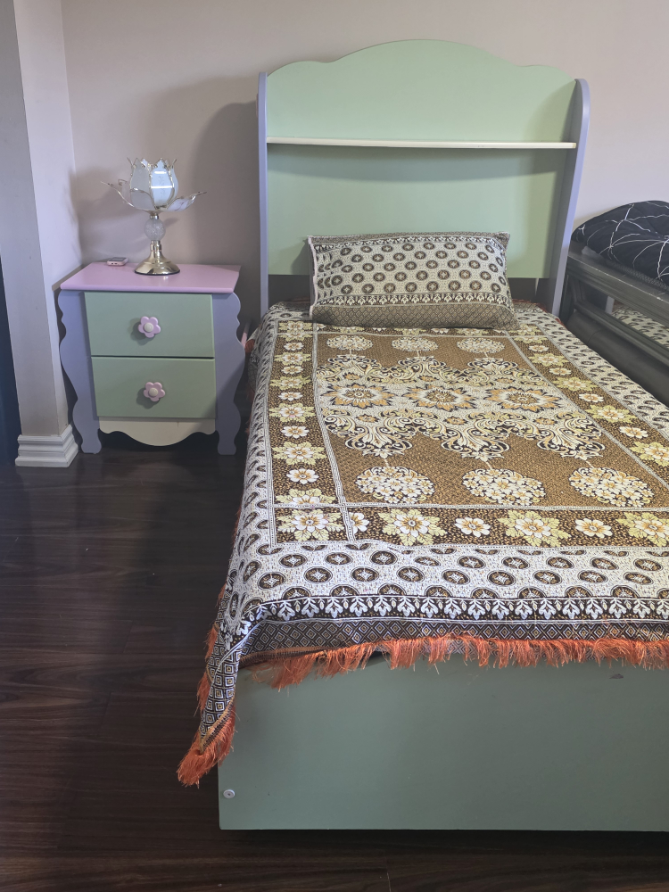 Cute Kids Nightstand - Pink & Green