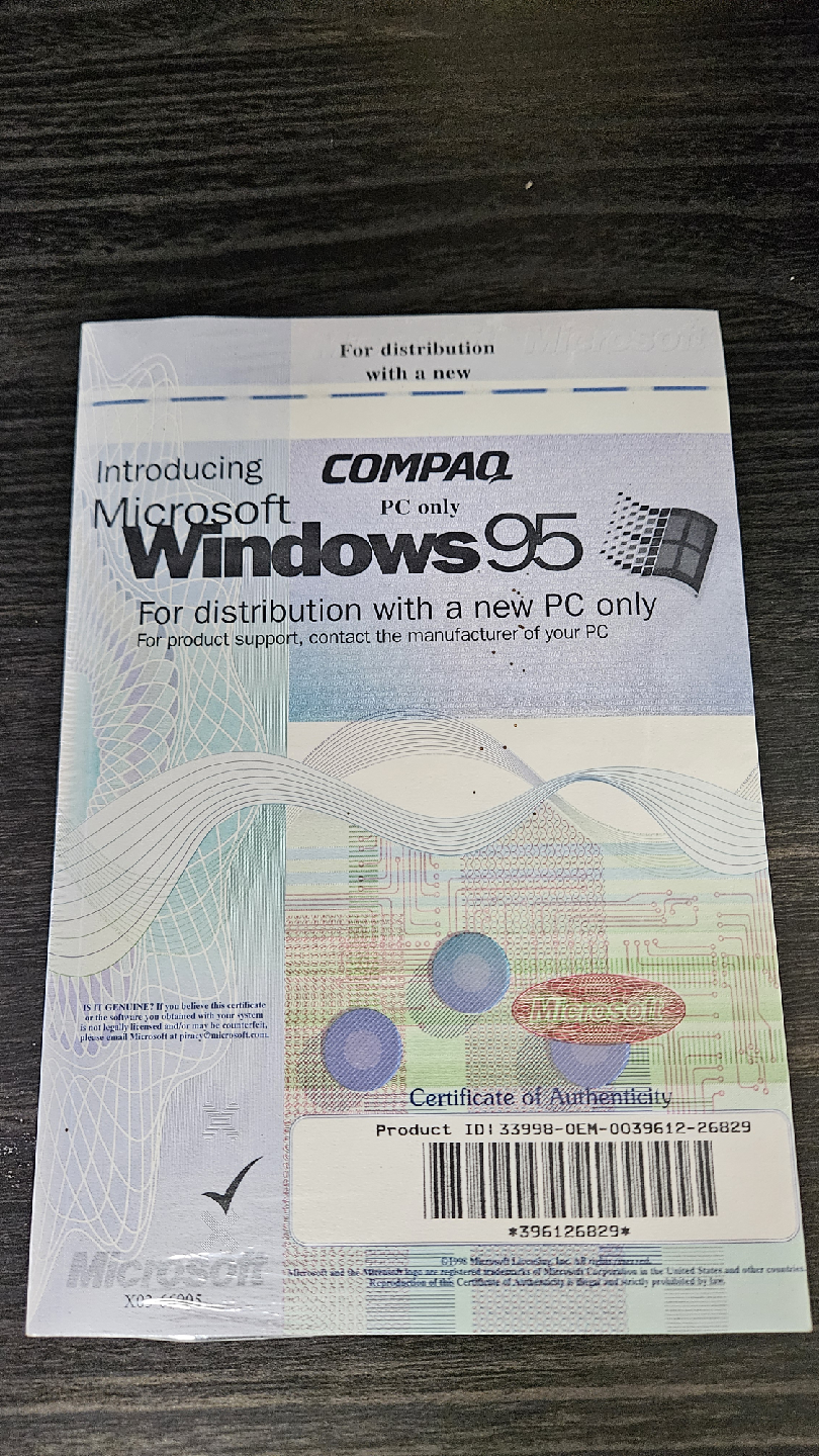 Windows 95 - brand new sealed