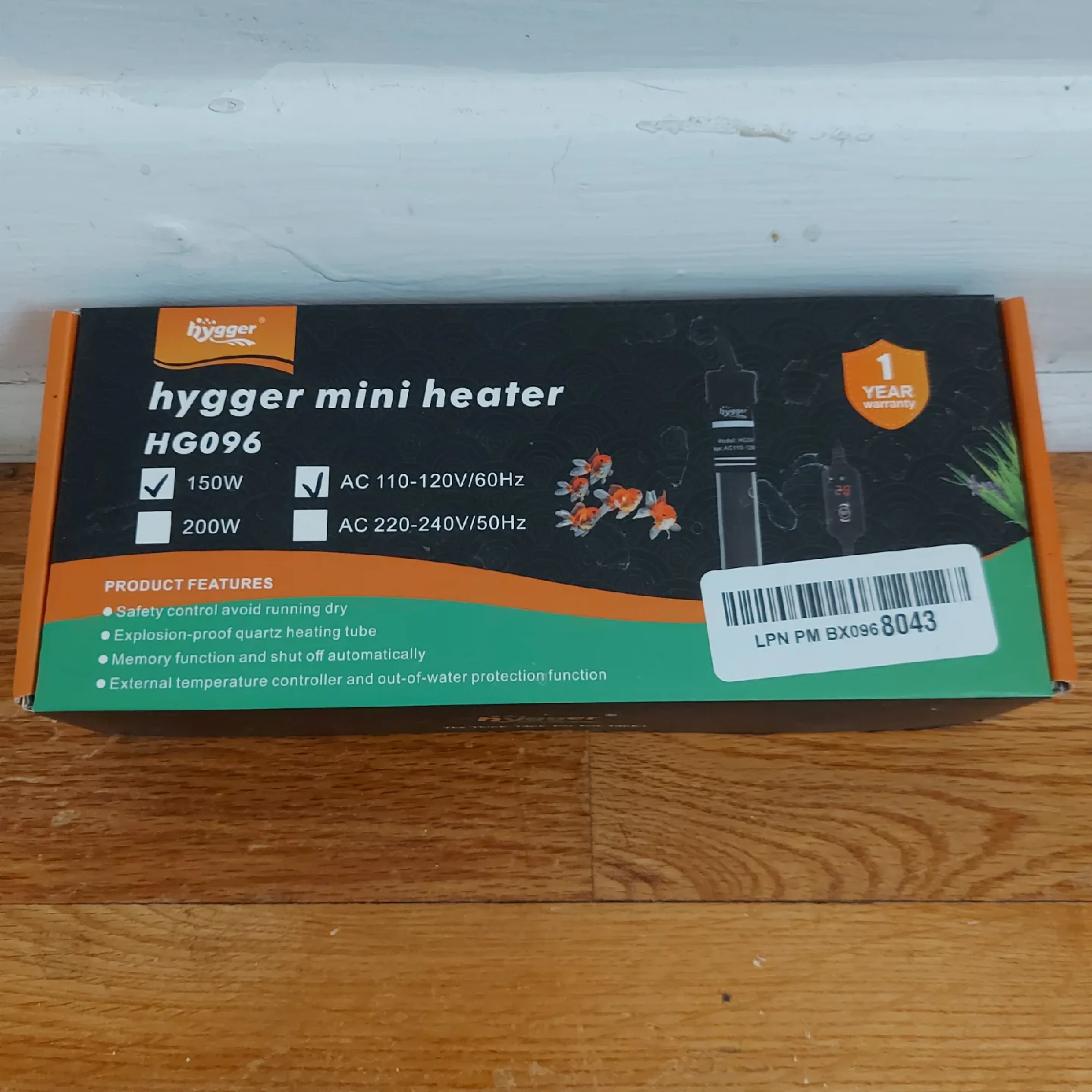 Hygger 150W Mini Aquarium Heater HG096 - New in Box! thumbnail