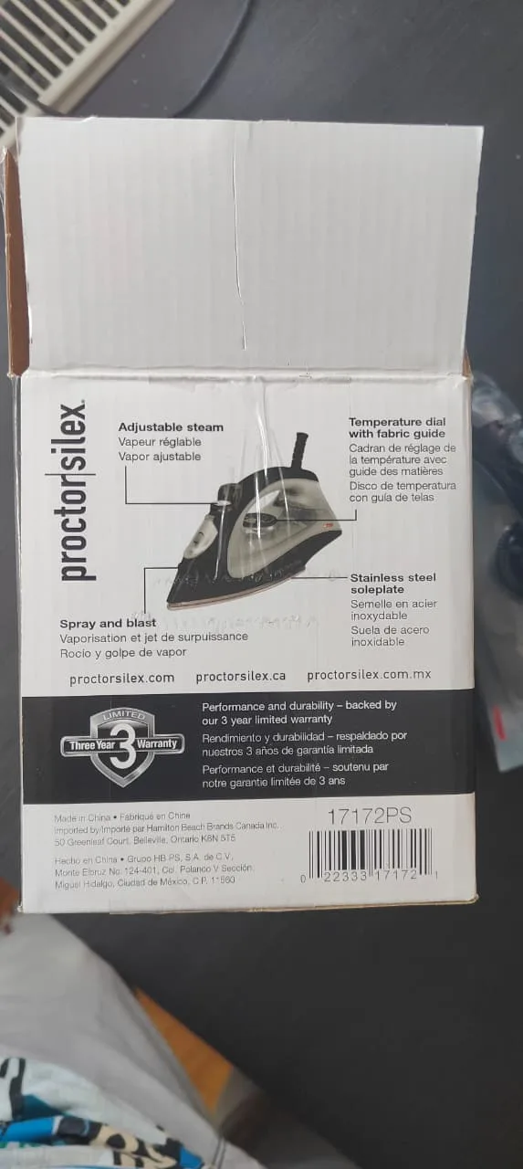 Proctor Silex Iron with Adjustable Steam - Like New image indicator(3)