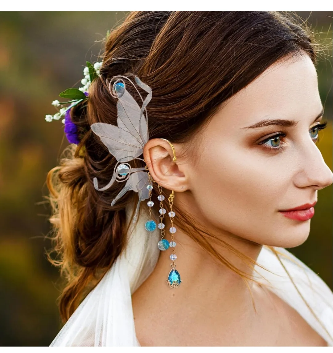 Butterfly Wing Fairy Elf Ear Cuffs image indicator(6)