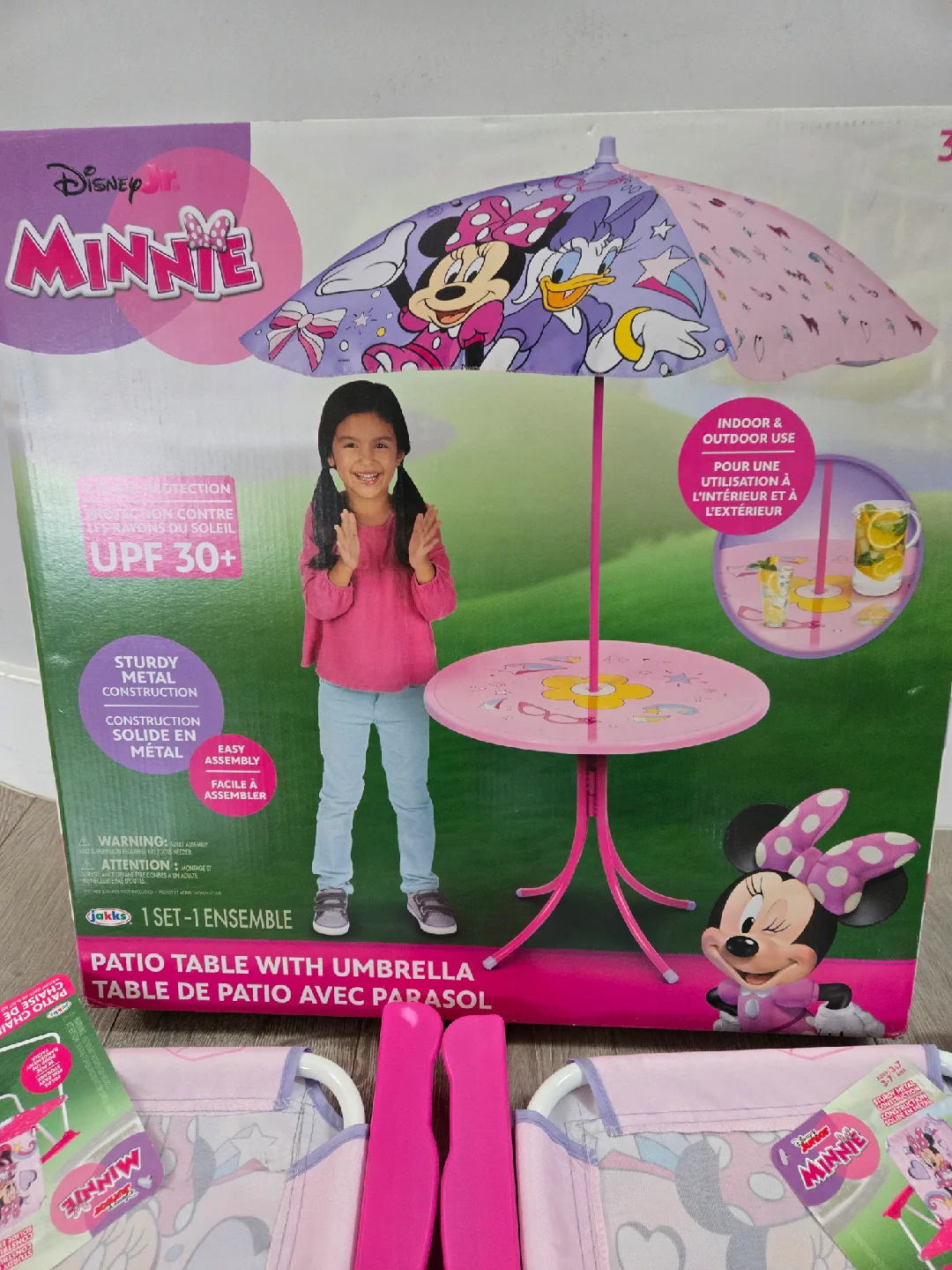 Disney girls pink table chairs set image indicator(4)