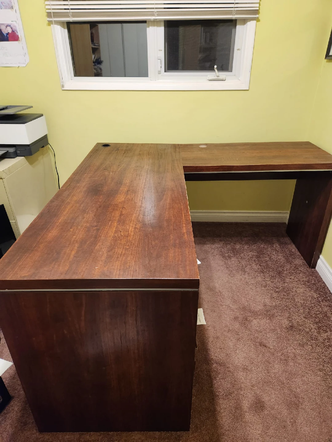 L-Shaped Wooden Desk