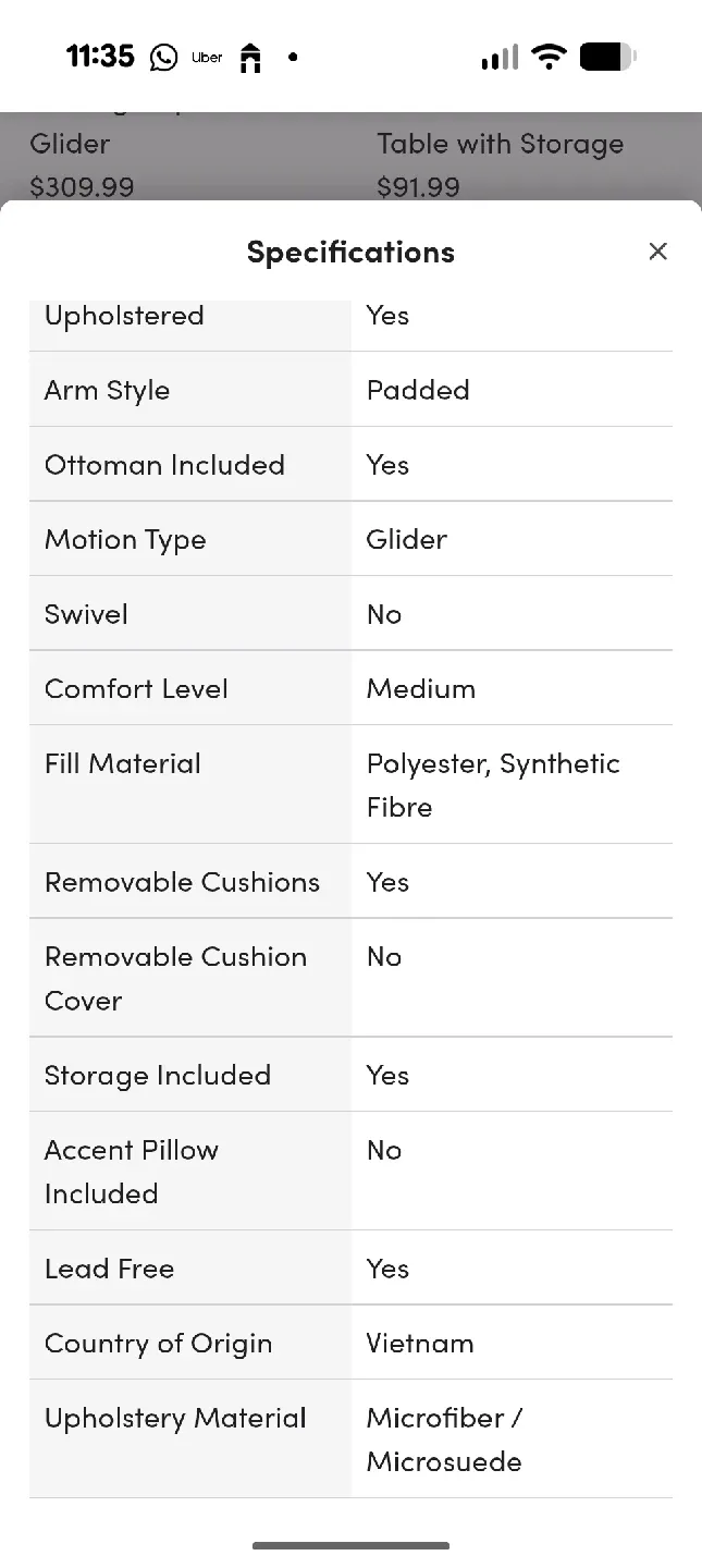 Isabelle & Max Goslinga Glider and Ottoman - Blue/White image indicator(3)