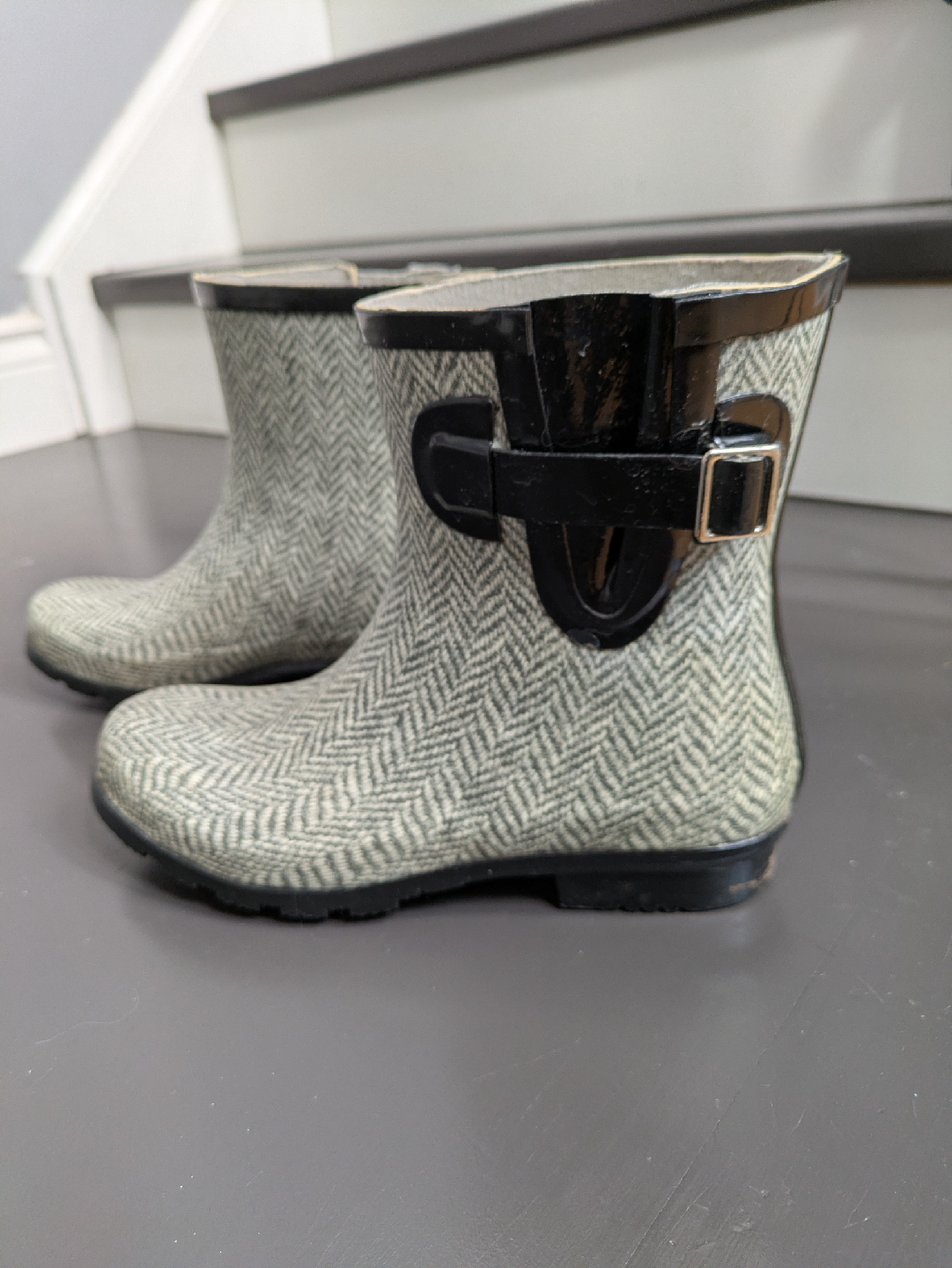 Nomad Herringbone Rain Boots