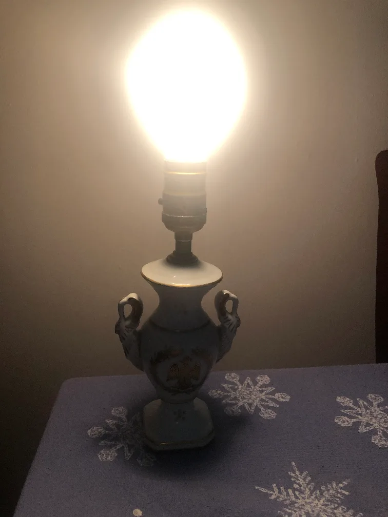 Goudeville Limoges France Porcelain Lamp image indicator(3)