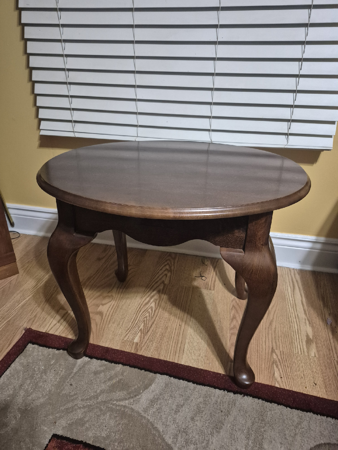 Round Wooden Accent Table