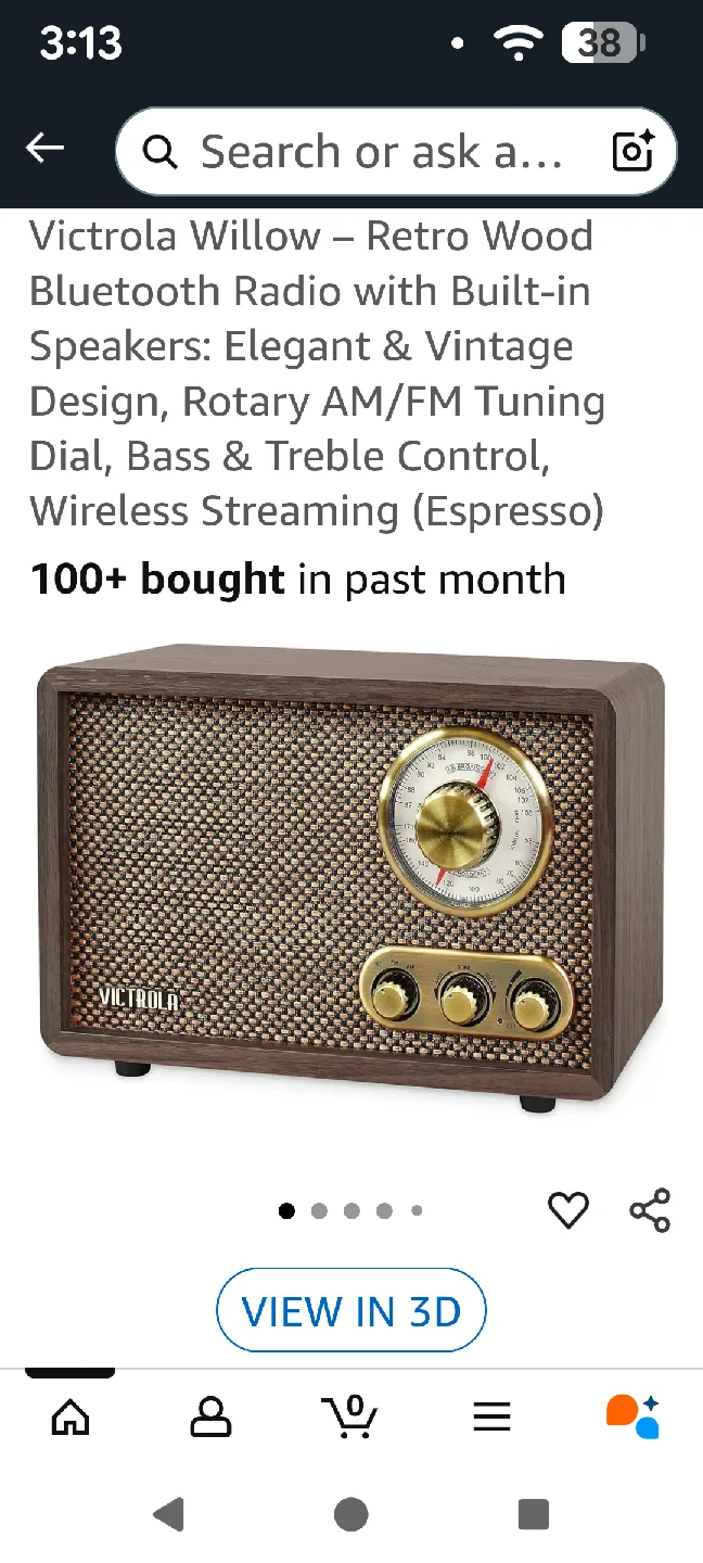 Victrola Willow Retro Wood Bluetooth Radio image indicator(3)