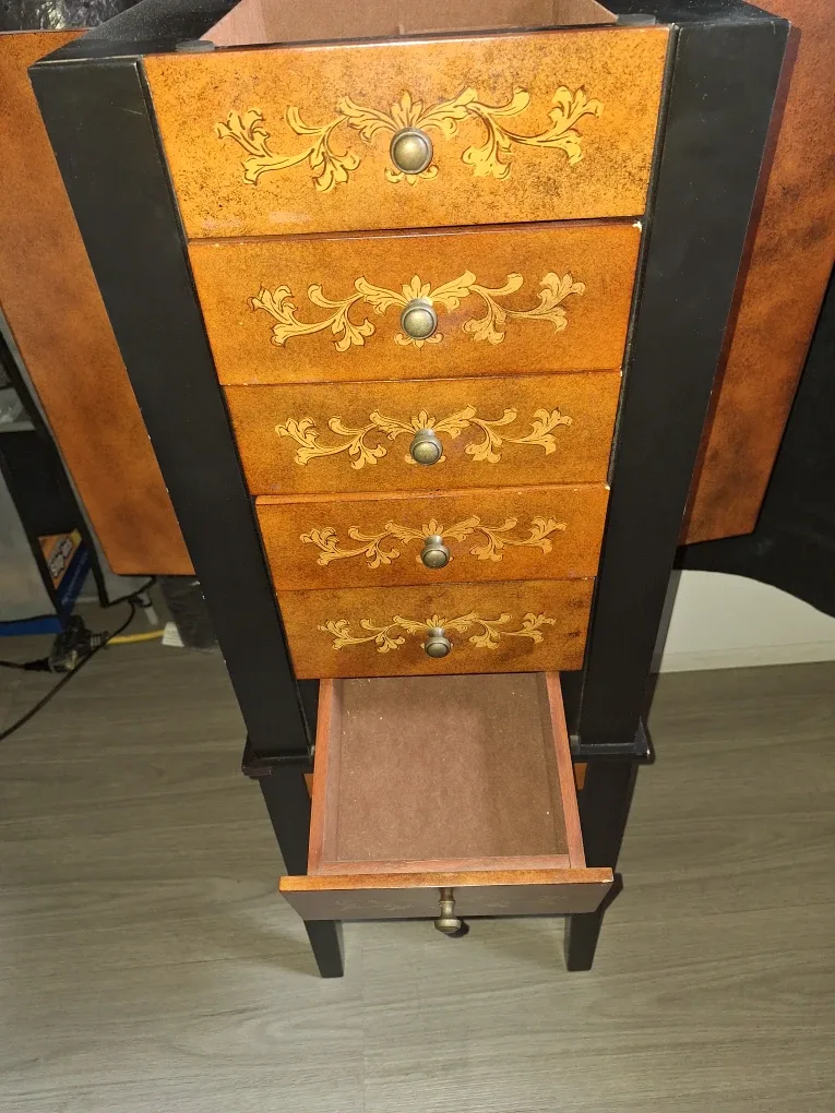 Jewelry Armoire with Mirror & Drawers image indicator(2)