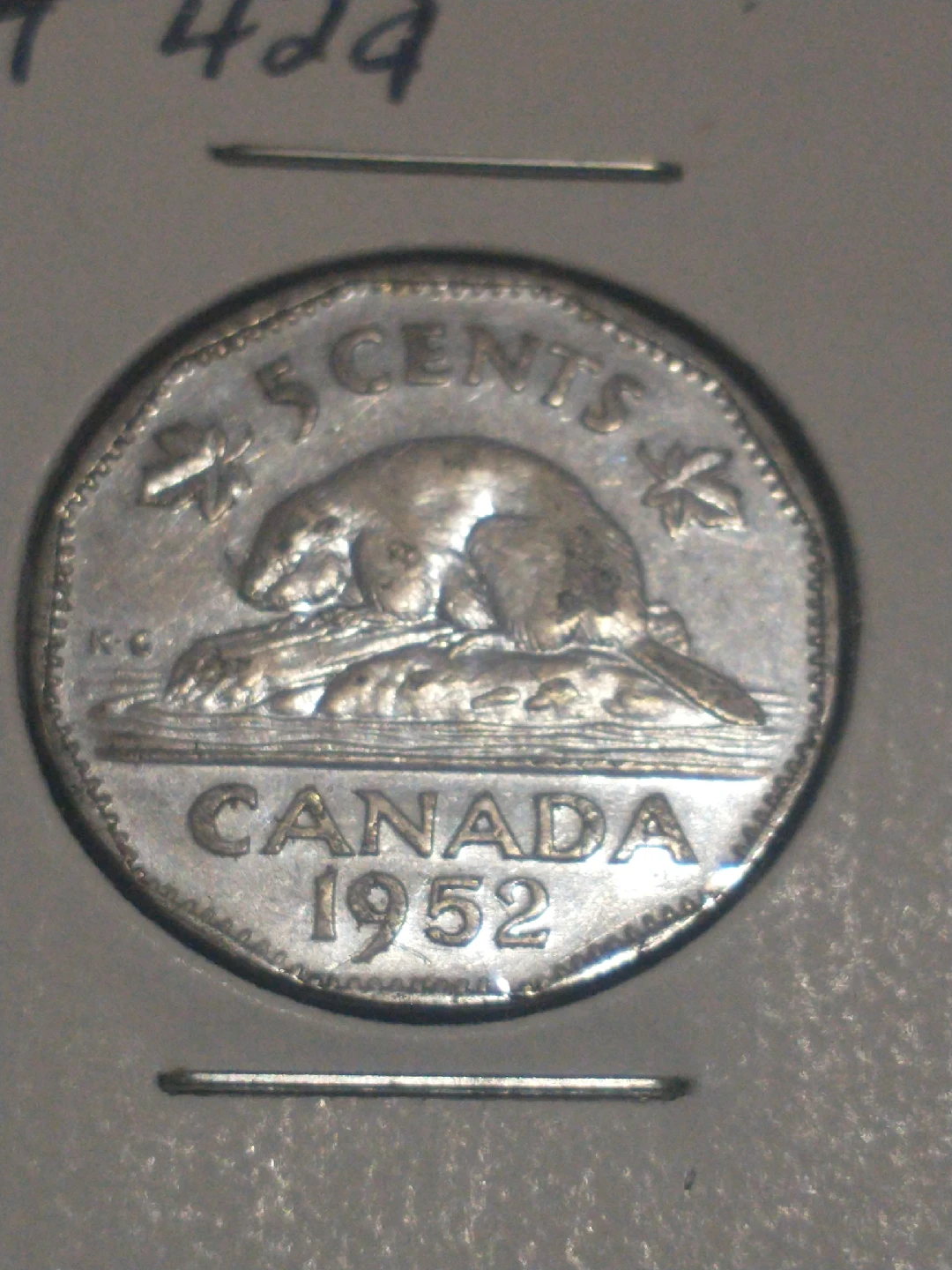 Nice! 1952 Canada George VI steel nickel KM #42a