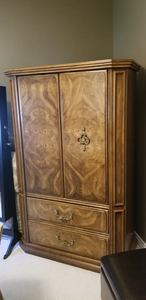 Vintage Wood Armoire & Dresser Set image indicator(3)