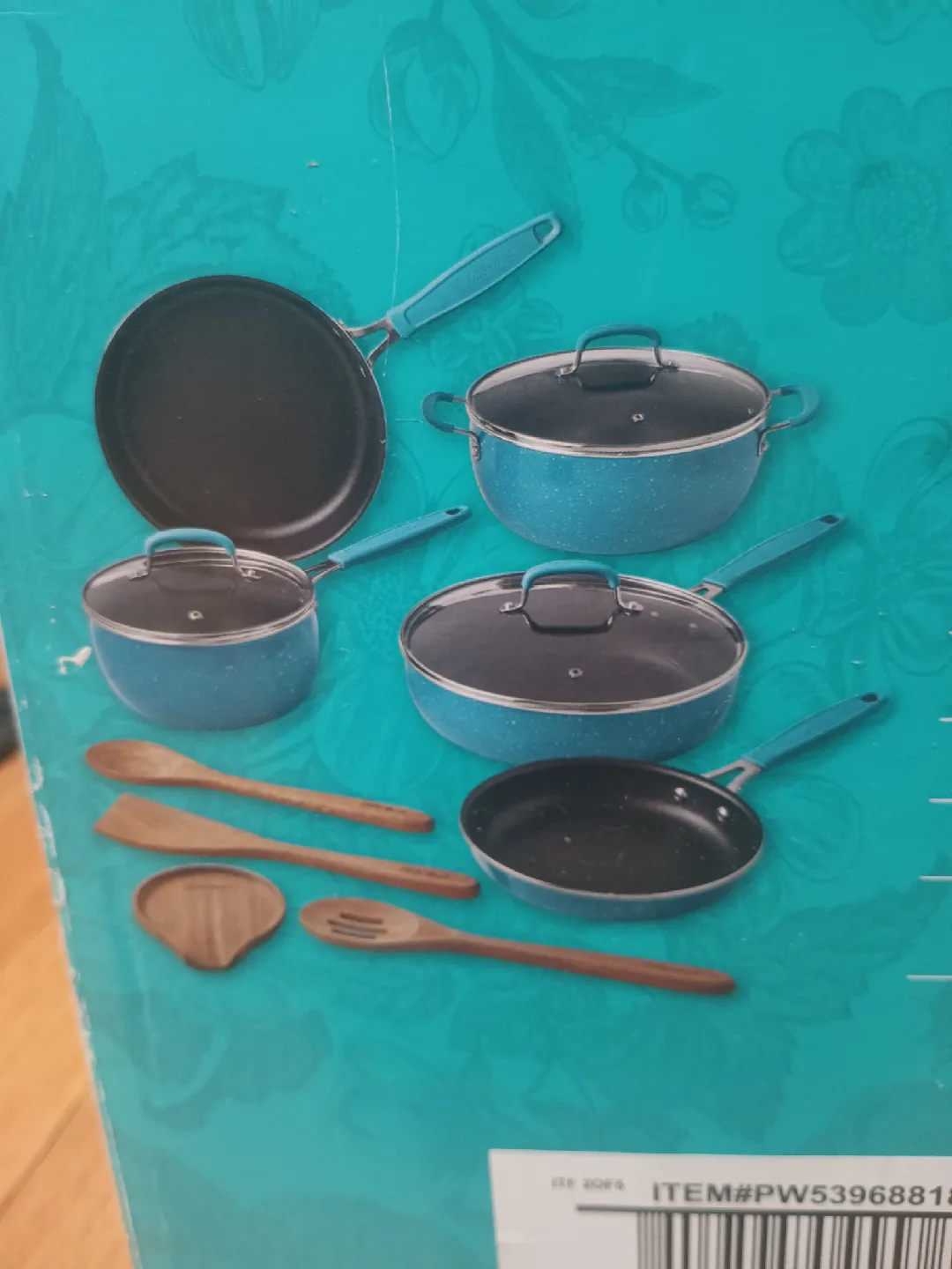 Pioneer Woman 10-Piece Cookware Set - Turquoise image indicator(3)