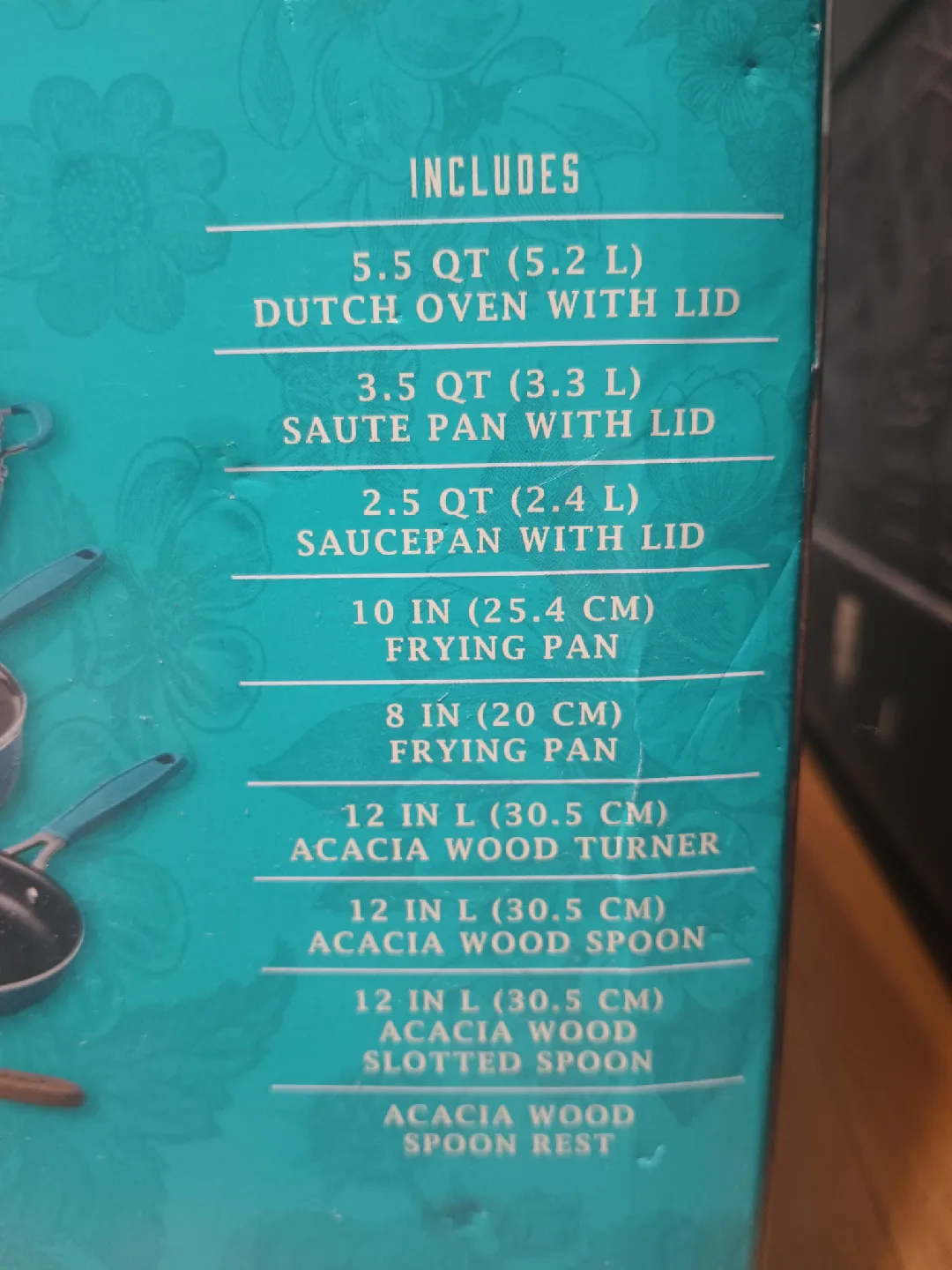 Pioneer Woman 10-Piece Cookware Set - Turquoise image indicator(4)