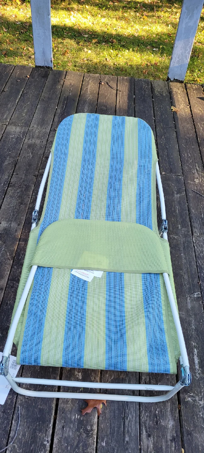 Facto Folding Lounge Chair - Blue & Green image indicator(5)